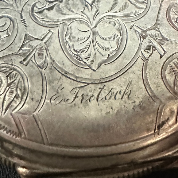 Antique 1800’s Coin Silver pocket watch am watch Waltham Massachusetts engraved - Picture 5 of 14